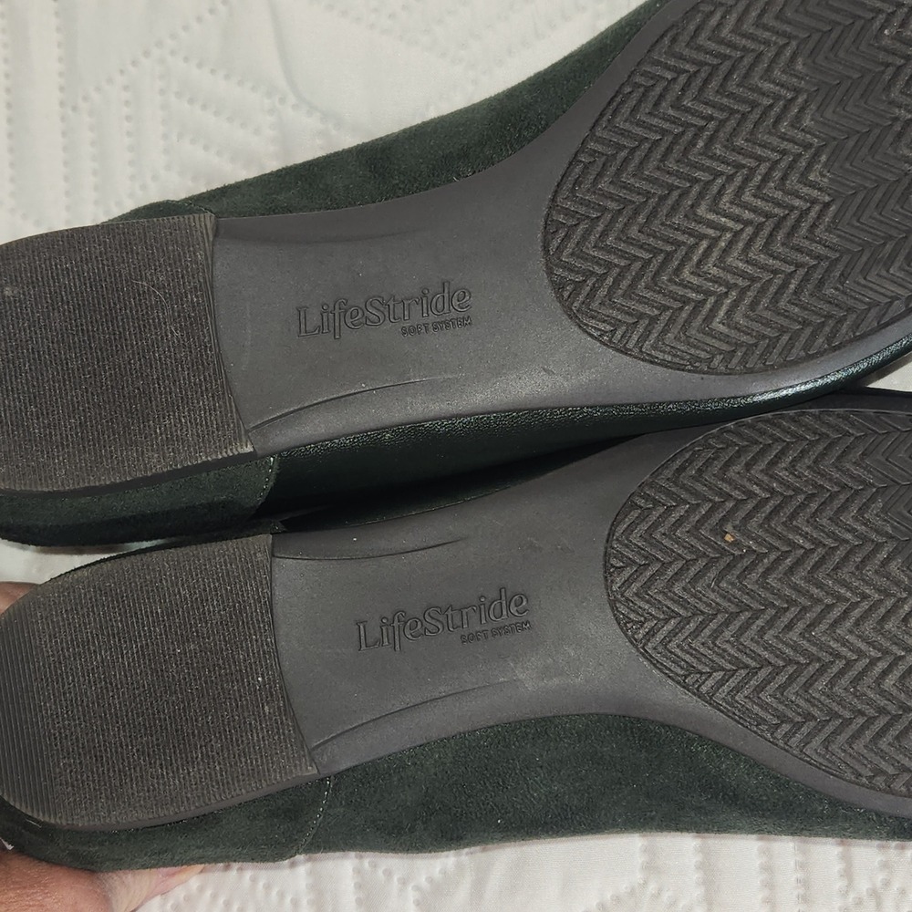 LifeStride flats Womens Promise ballet Shoes Dark forest Green Pointed Toe  9.5M - Picture 6 of 7
